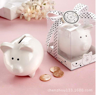 批发采购陶瓷工艺品-特价促销 婚庆用品 结婚回礼婚礼礼物 创意小礼品小猪存钱储蓄